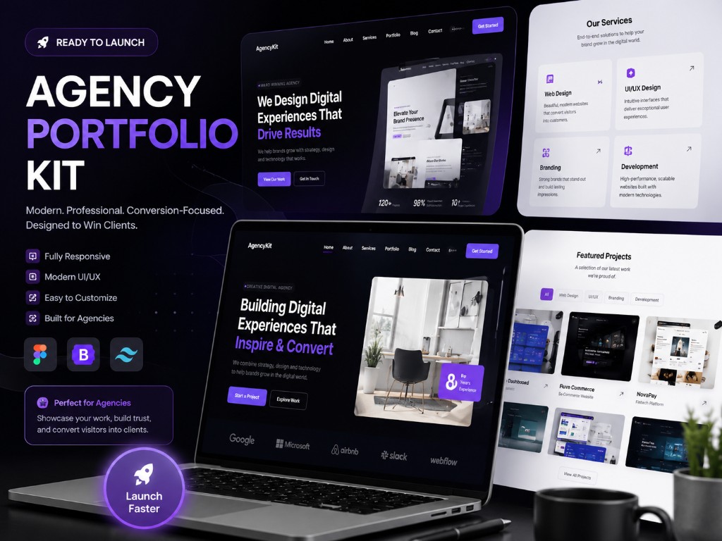 Agency Portfolio Kit — creative portfolio website preview