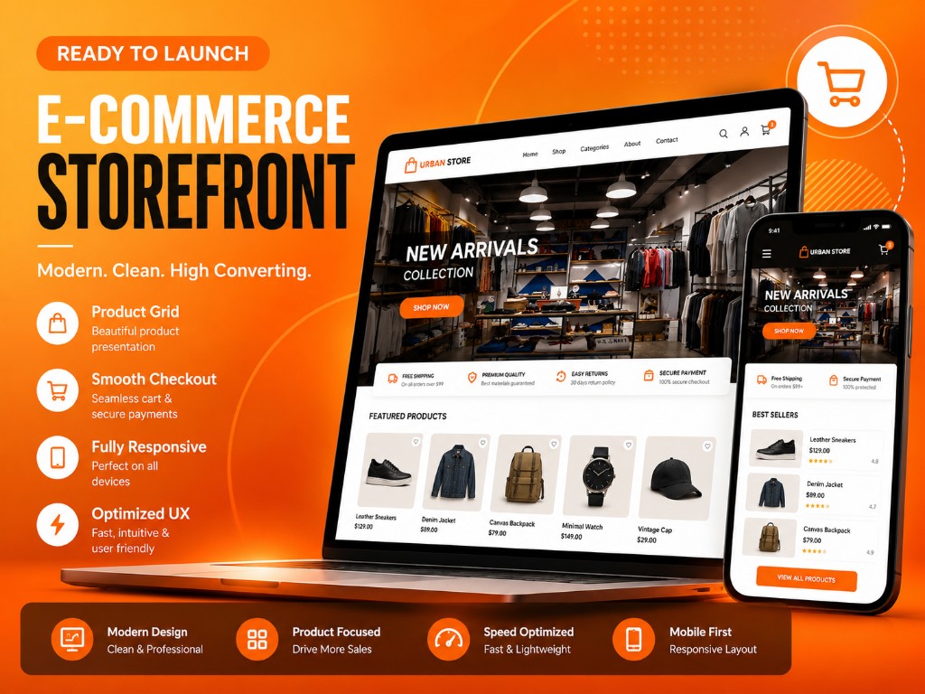 E-commerce Storefront — online shop website preview