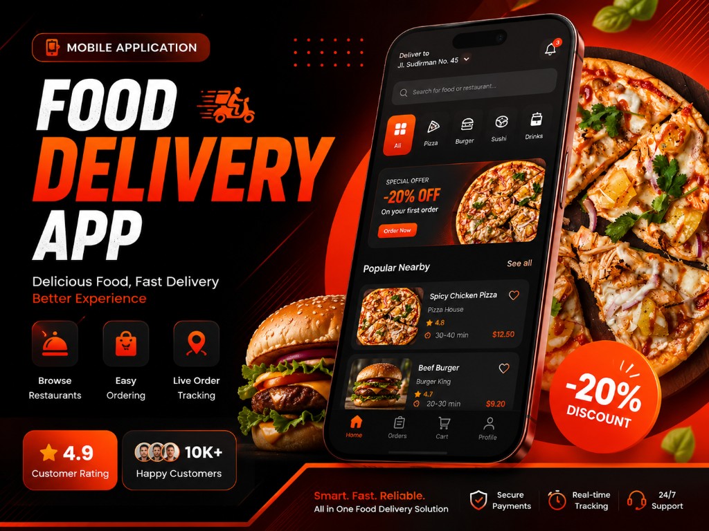 Food Delivery App — mobile ordering app preview